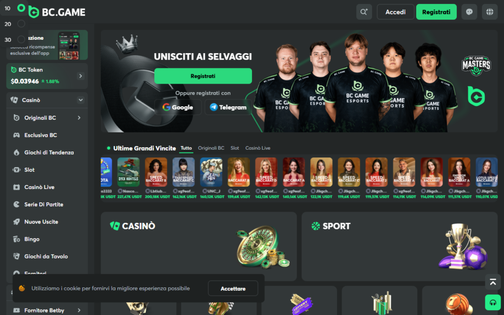 BC.Game home page
