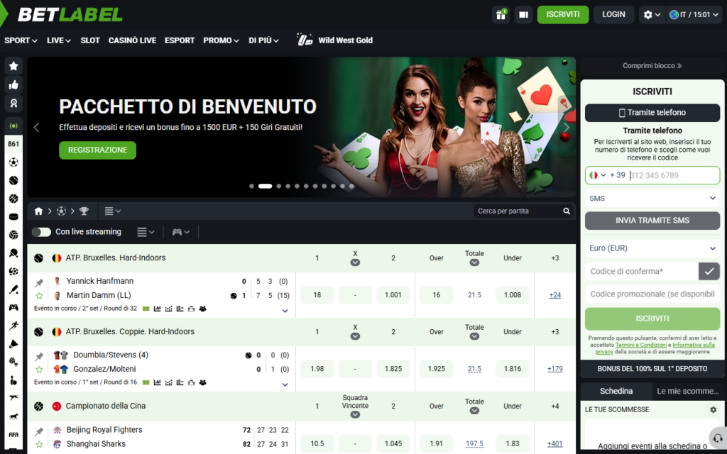 BetLabel home page