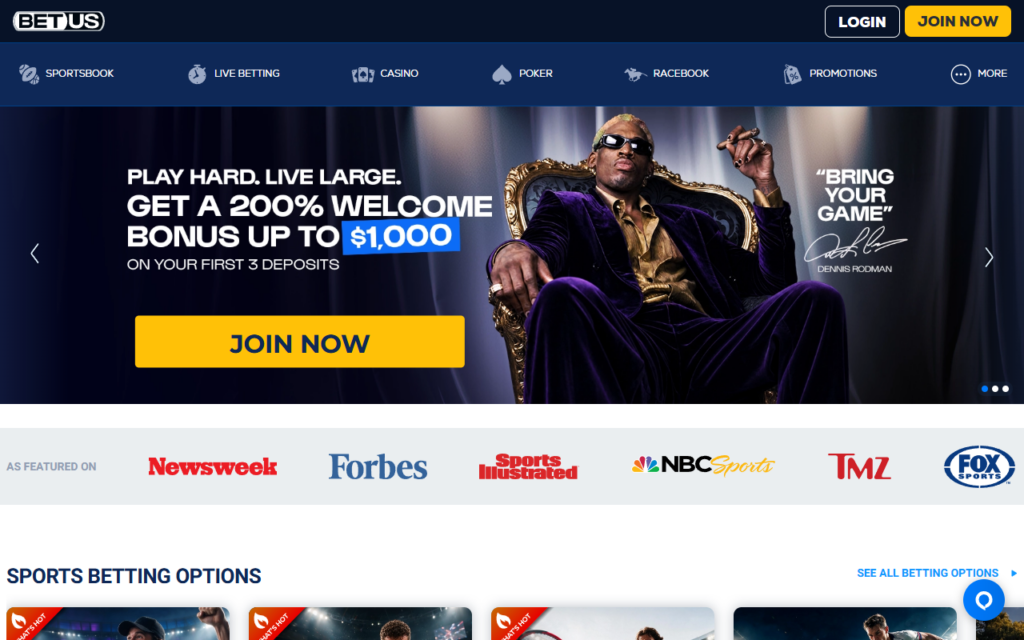 BetUS home page