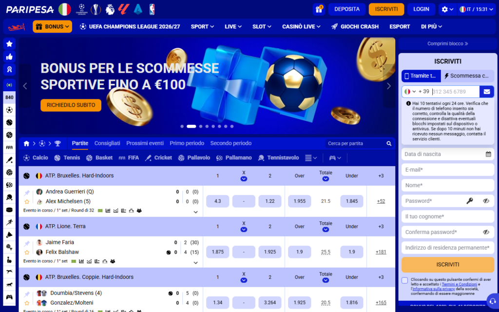 Paripesa home page