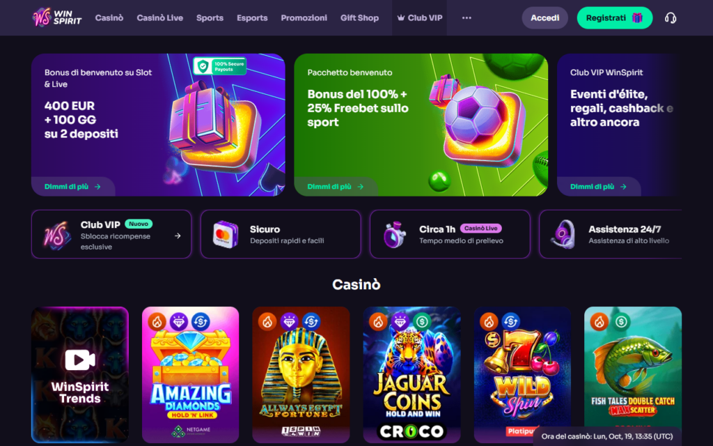 WinSpirit home page